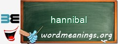 WordMeaning blackboard for hannibal